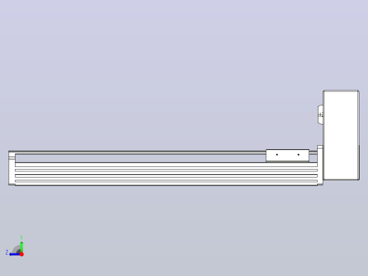 皮带直线轴半封闭可选导轨TPA-HNB-85D-90-L400-LU-C-P20-N3右视缩略图