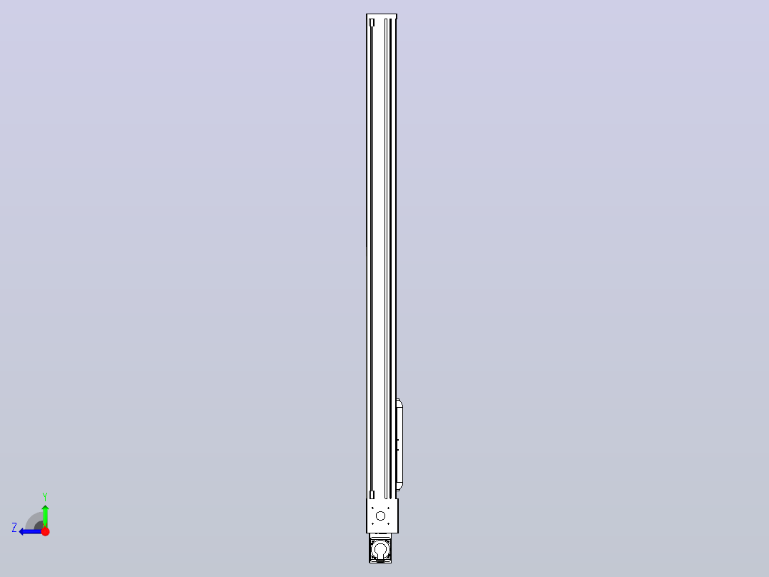 伺服电机集成皮带传动直线执行器TPA-OCB-140-256-L1350-MR-P75-N3右视图