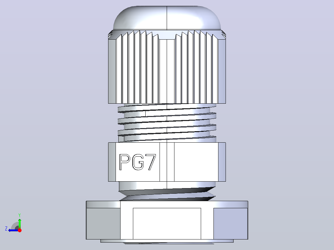 PG7电缆密封套右视图