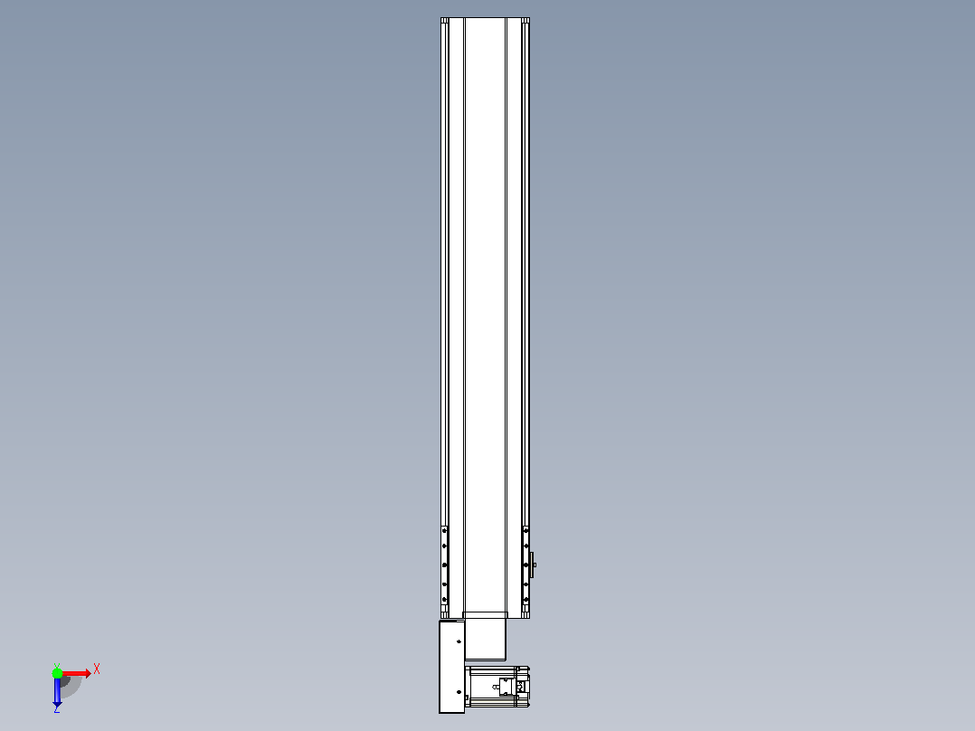 皮带直线轴半封闭可选导轨TPA-HNB-175D-140-L900-ML-Y-P75-N3俯视图