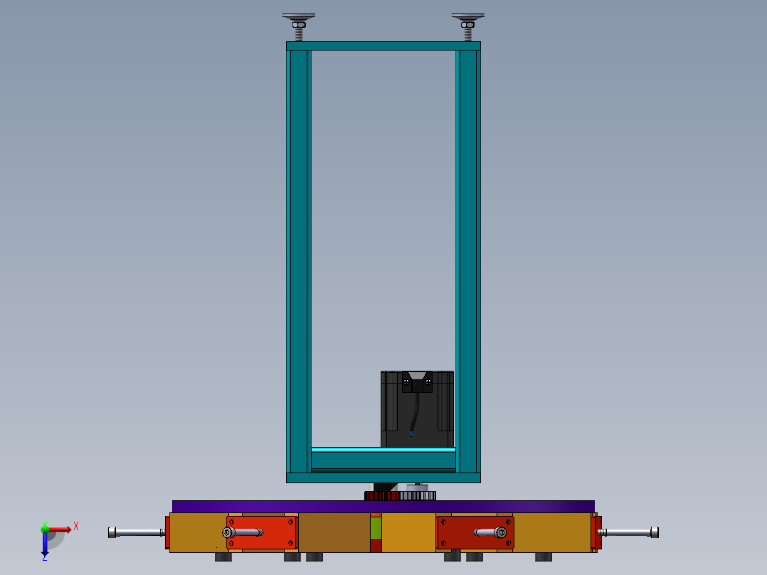 六工站旋转自夹紧分料机sw18可编辑俯视图