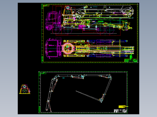BT5390T水泥泵车总装图CAD图纸