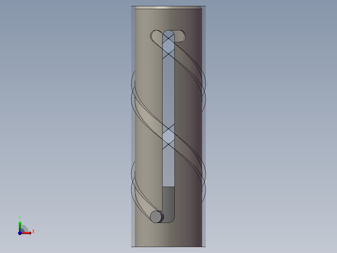 路径配合习作 旋转抬升机构前视图