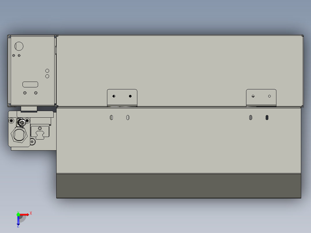 贴标机300行程标准模型俯视图
