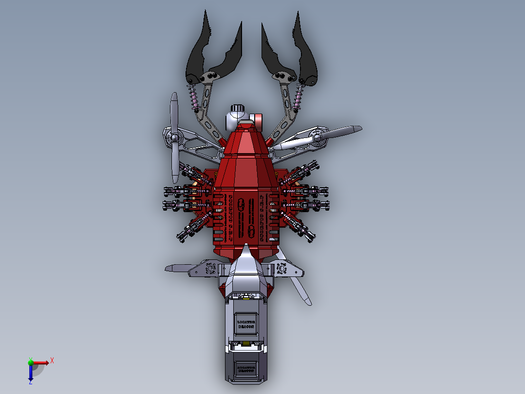 B22-机械蝎子无人机俯视图