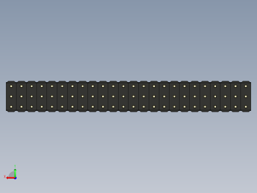 彩色公头100mil（2.54mm）系列-DS1021_black_3x24p_100mil_Type43_rev1.0后视缩略图