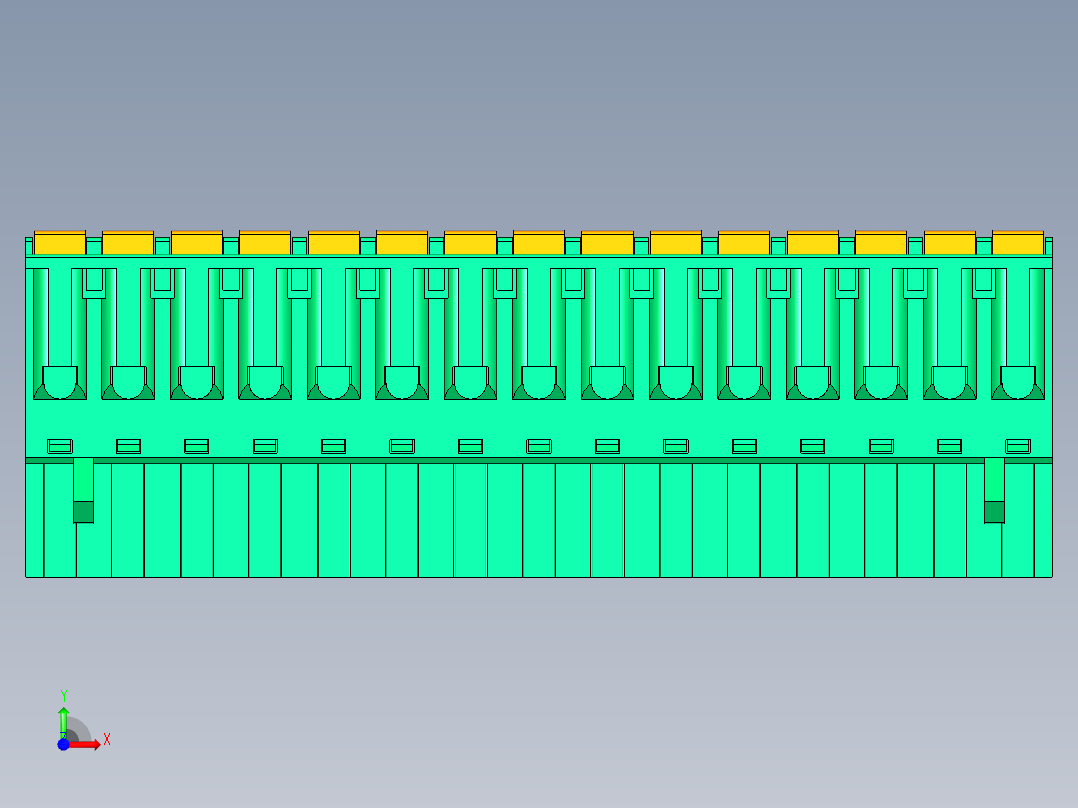 DEGSON 2EDG 系列 5.08mm 可插拔接线端子组-2EDGKD-5.08-15P-14-00AH前视图
