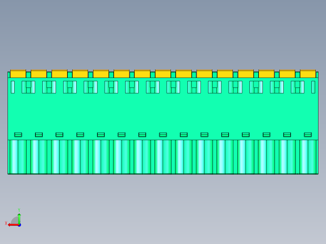 DEGSON 2EDG 系列 5.08mm 可插拔接线端子组-2EDGKD-5.08-15P-14-00AH后视图
