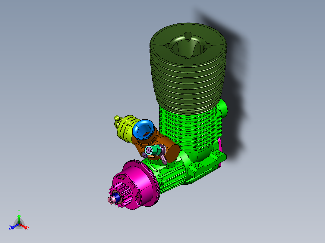 玩具吉普四驱车发动机