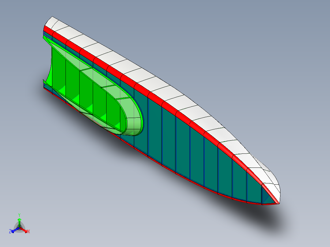 快艇正等轴测图