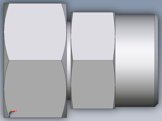 卡套式工业通用硬管接头EO_Distance_piece_adapter_DA18LOMD71俯视缩略图