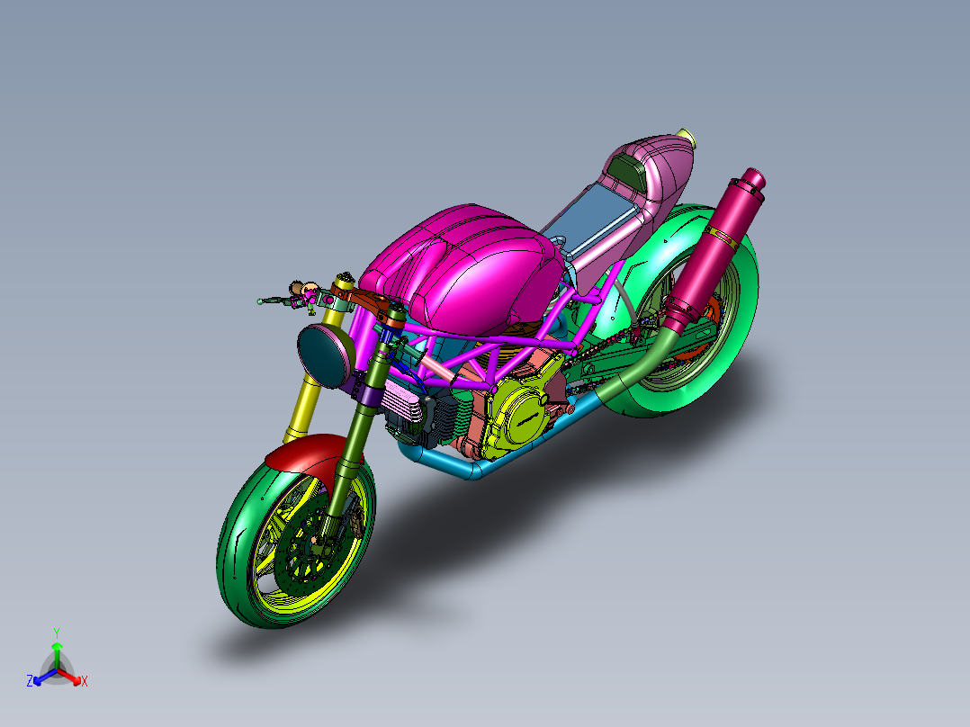 杜卡迪怪兽改装咖啡骑士