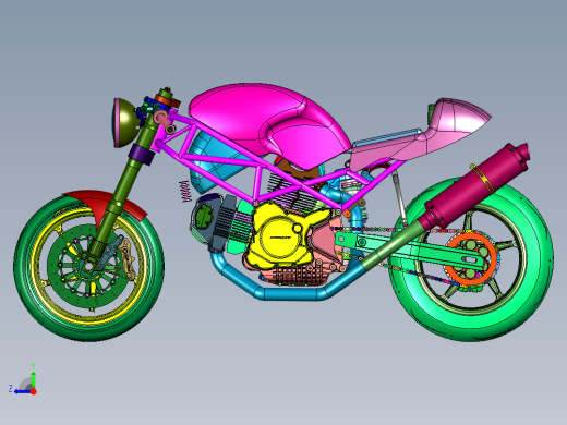杜卡迪怪兽改装咖啡骑士右视缩略图