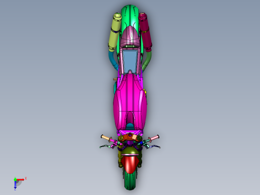 杜卡迪怪兽改装咖啡骑士俯视缩略图