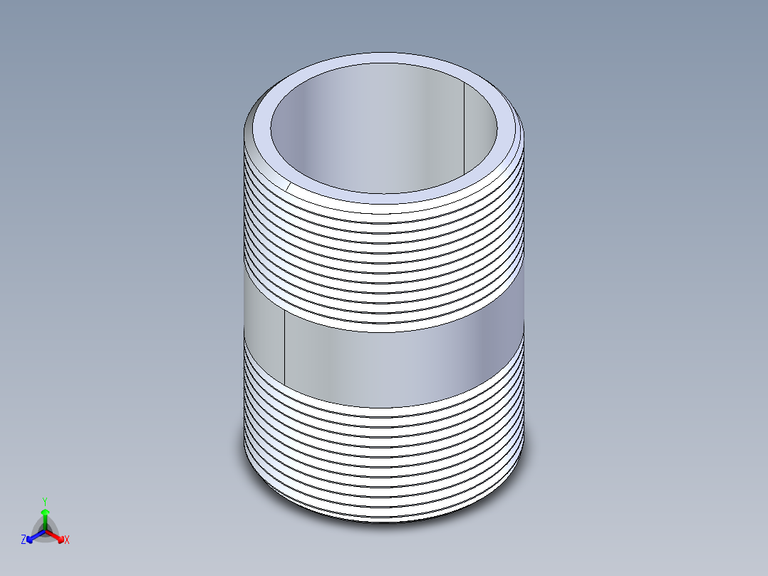 聚氯乙烯配件33-Sch80_Nipple_MPTxMPT_861-295_2.5in x 4in主视图
