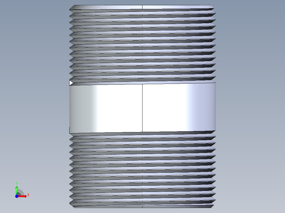 聚氯乙烯配件33-Sch80_Nipple_MPTxMPT_861-295_2.5in x 4in前视图