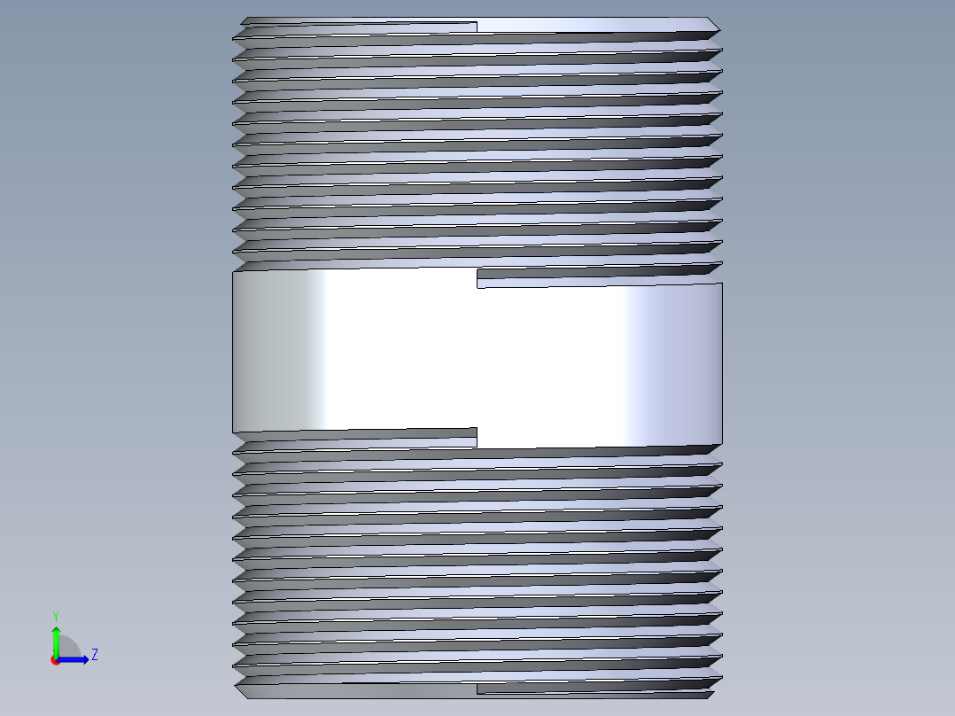 聚氯乙烯配件33-Sch80_Nipple_MPTxMPT_861-295_2.5in x 4in左视图