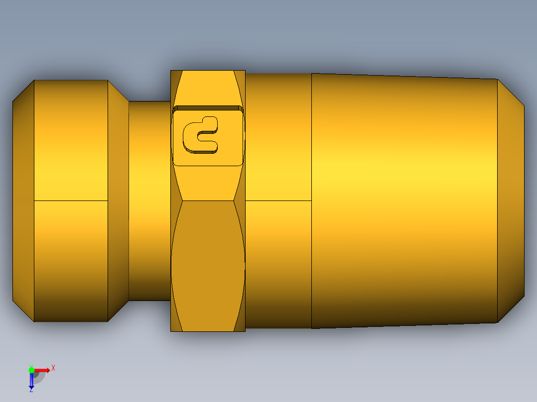 倒齿式工业管接头Ball-End Joint Adapter to Male Pipe 127HB-4-4俯视图