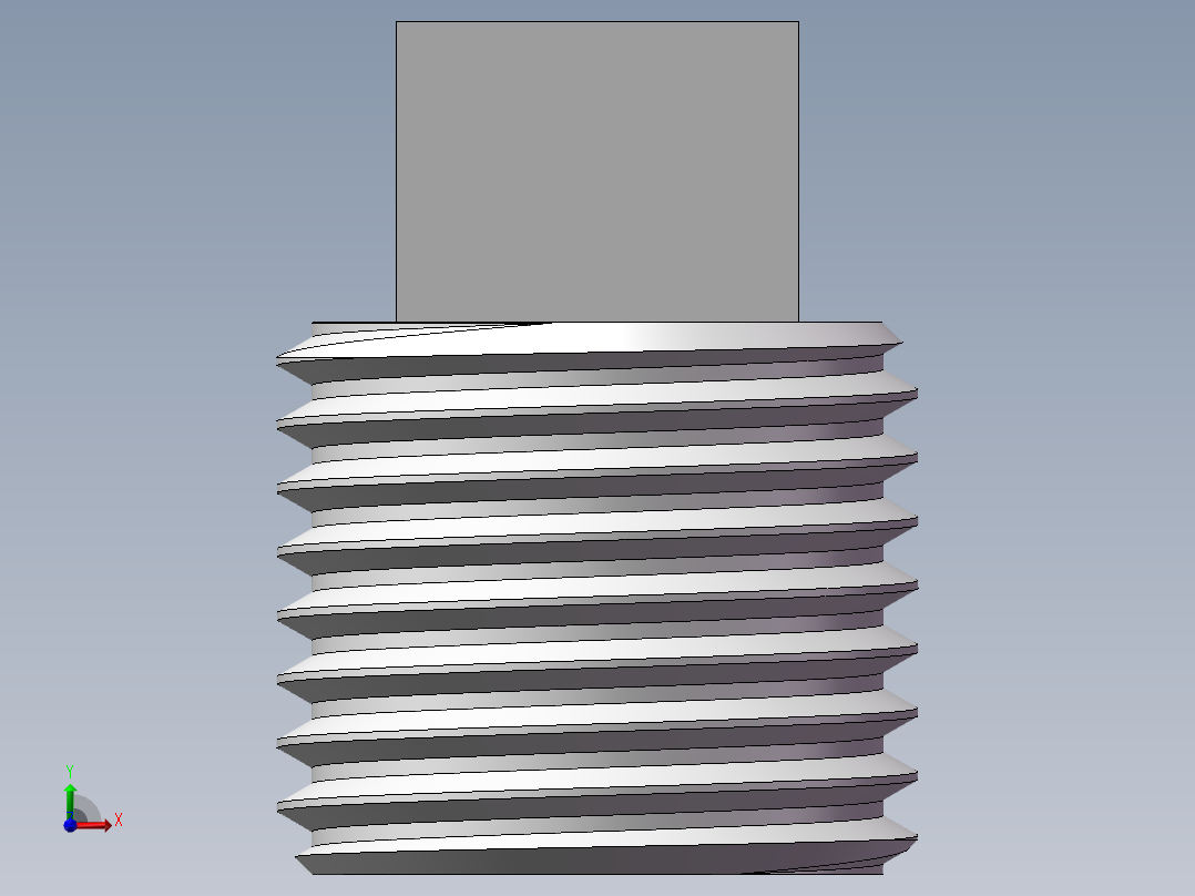 四角塞头 DN8前视图