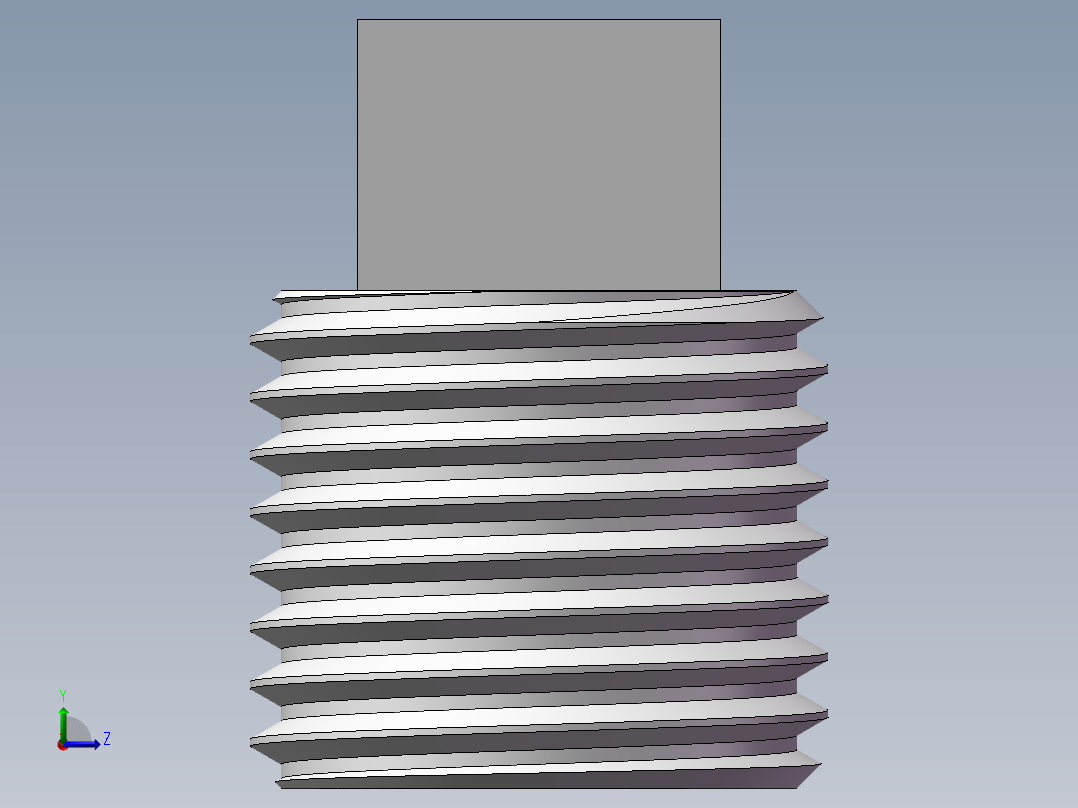 四角塞头 DN8左视图
