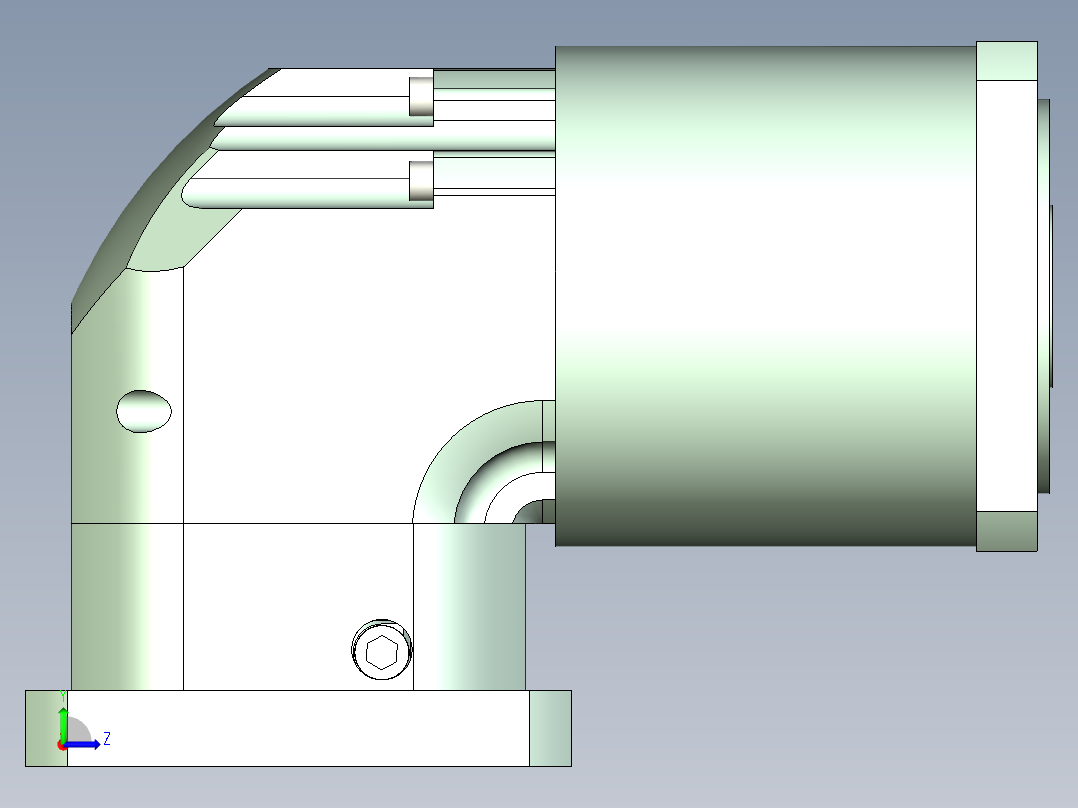 直齿孔ZPLF160-L2 35-114.3-200-M12.stp左视图