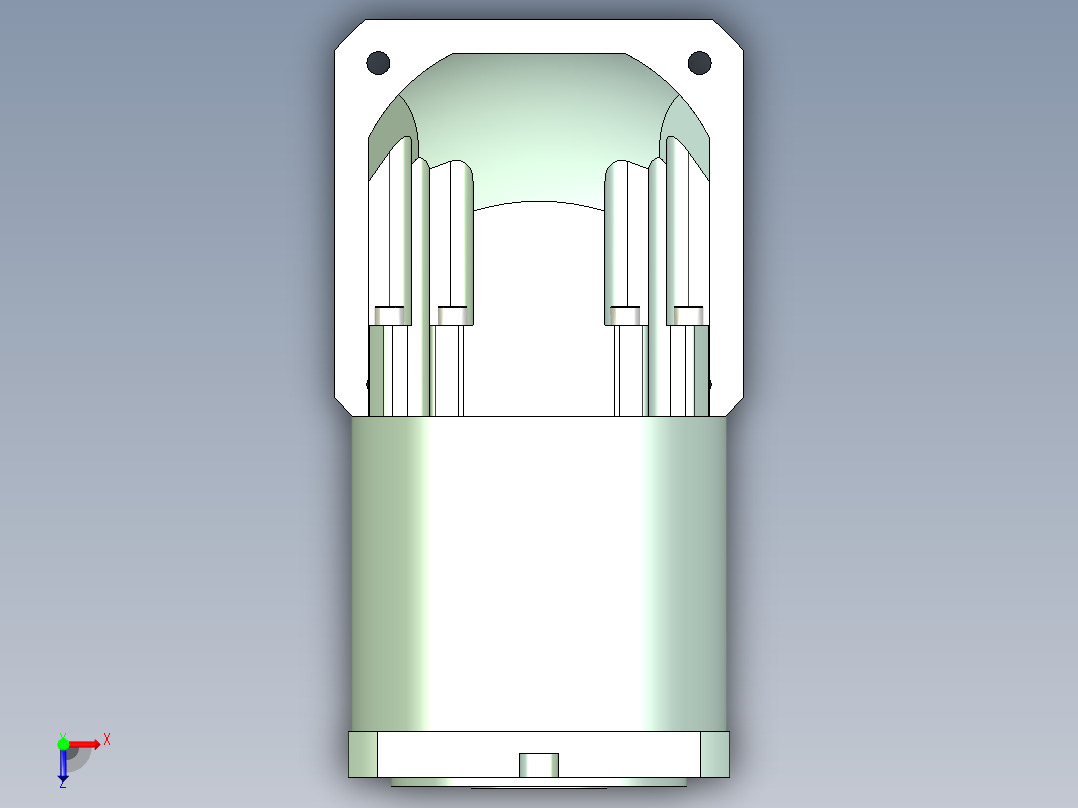 直齿孔ZPLF160-L2 35-114.3-200-M12.stp俯视图