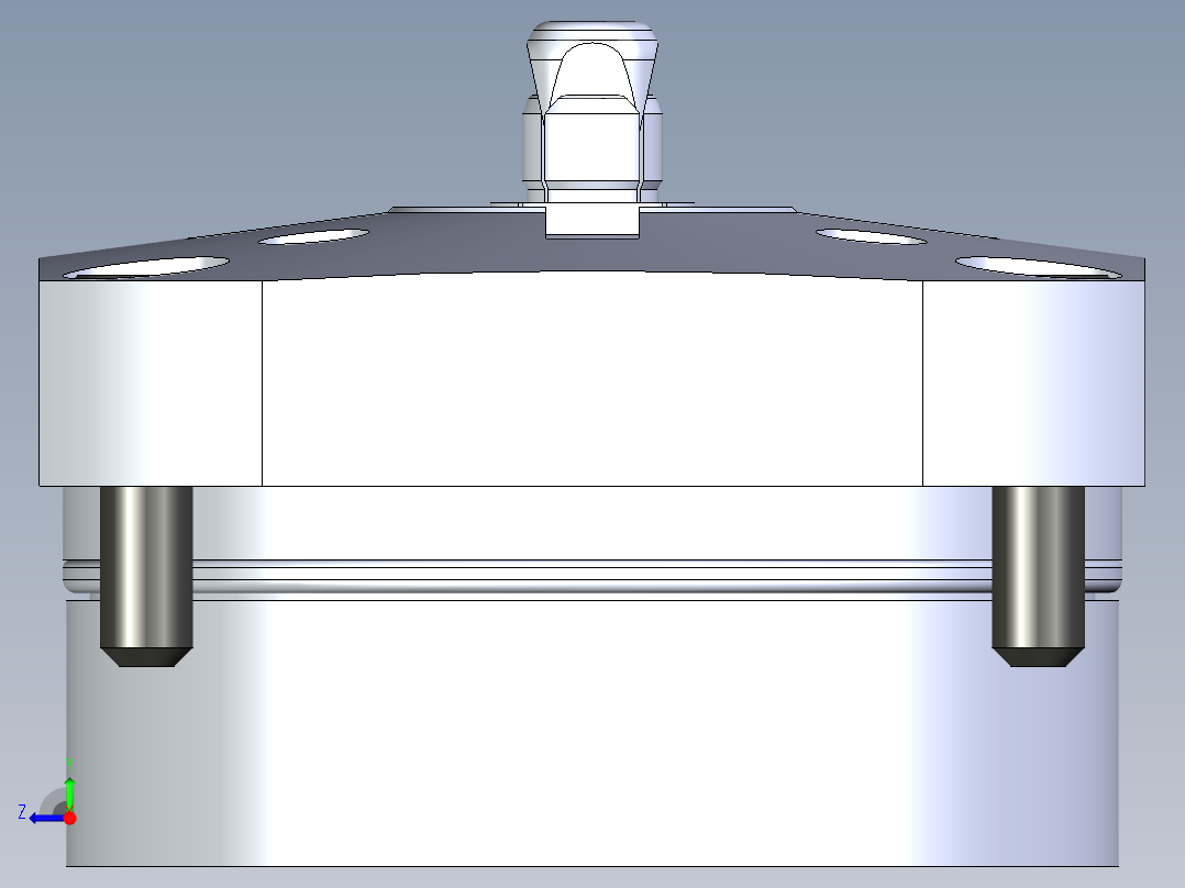 KOSMEKSWH2080-G多系列多零件图纸模型右视图