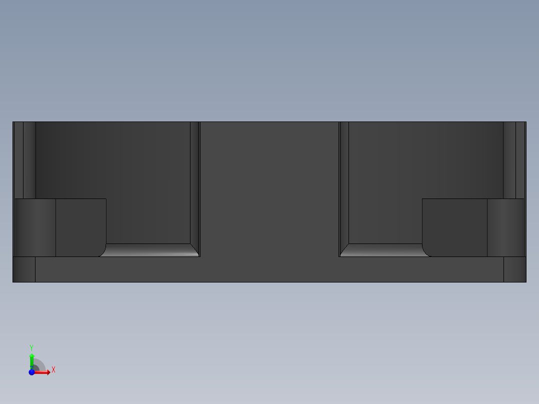 fan电脑主机CPU风扇简易模型3D图纸 Solidworks设计前视图