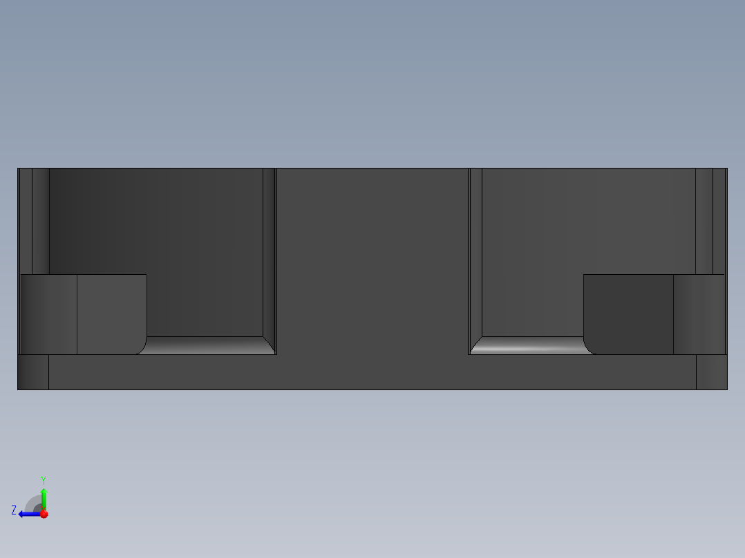 fan电脑主机CPU风扇简易模型3D图纸 Solidworks设计右视图