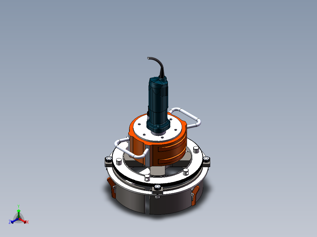 管件坡口机正等轴测图