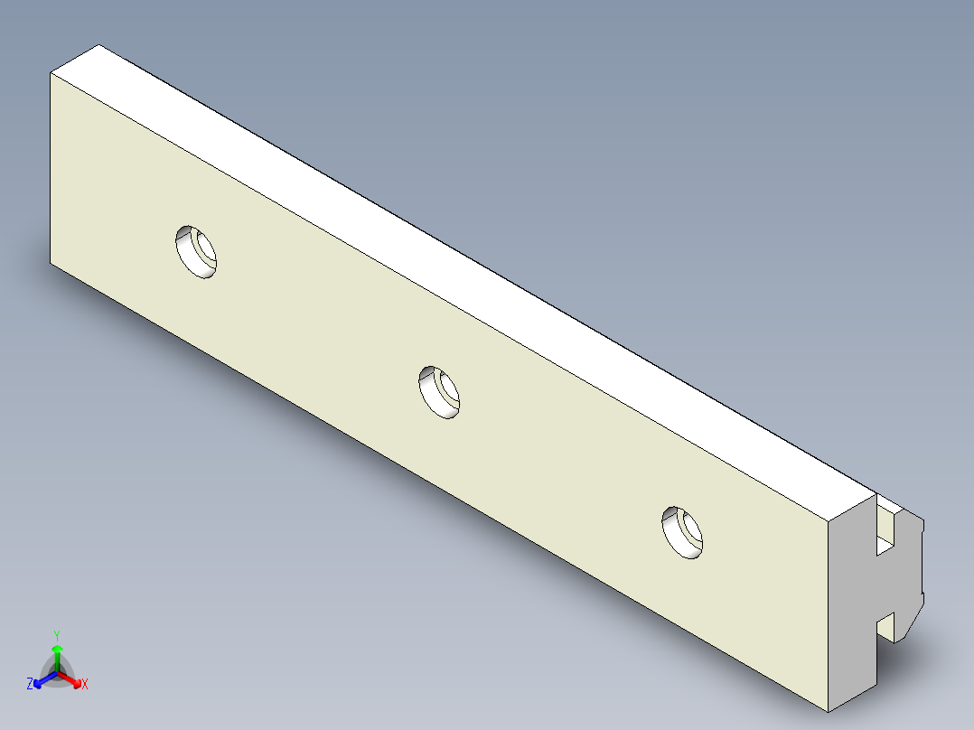 型材-BR 6MM FLAT-TEE SLIDER KJN523213正等轴测图