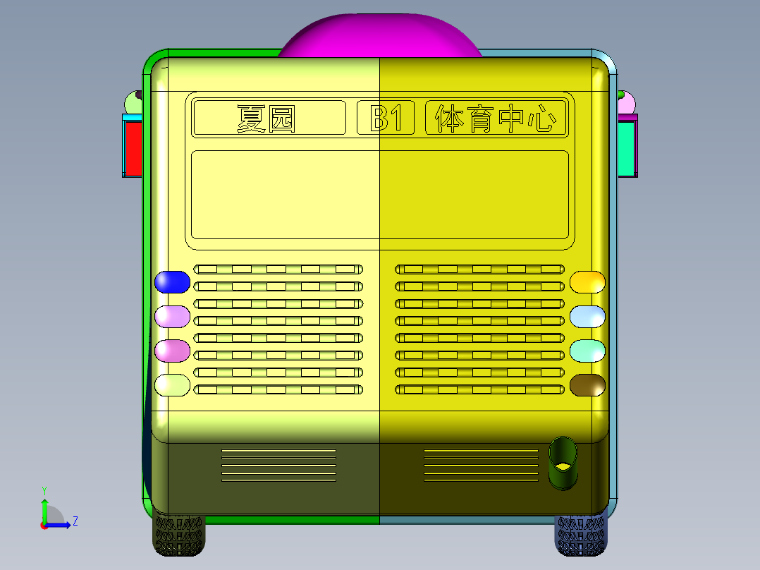 公交车玩具双节电车左视图