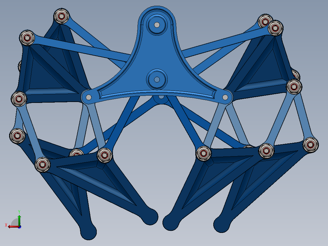 仿风力仿生兽机构后视图