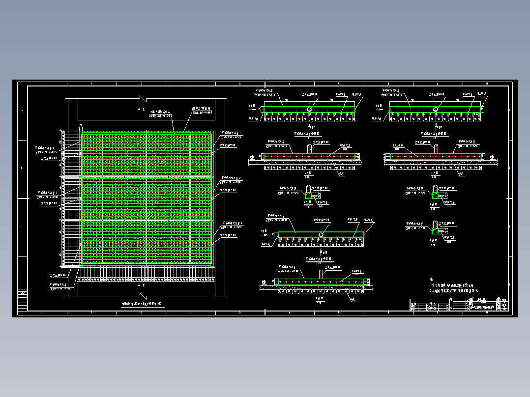某2万吨曝气生物滤池设计工艺图纸