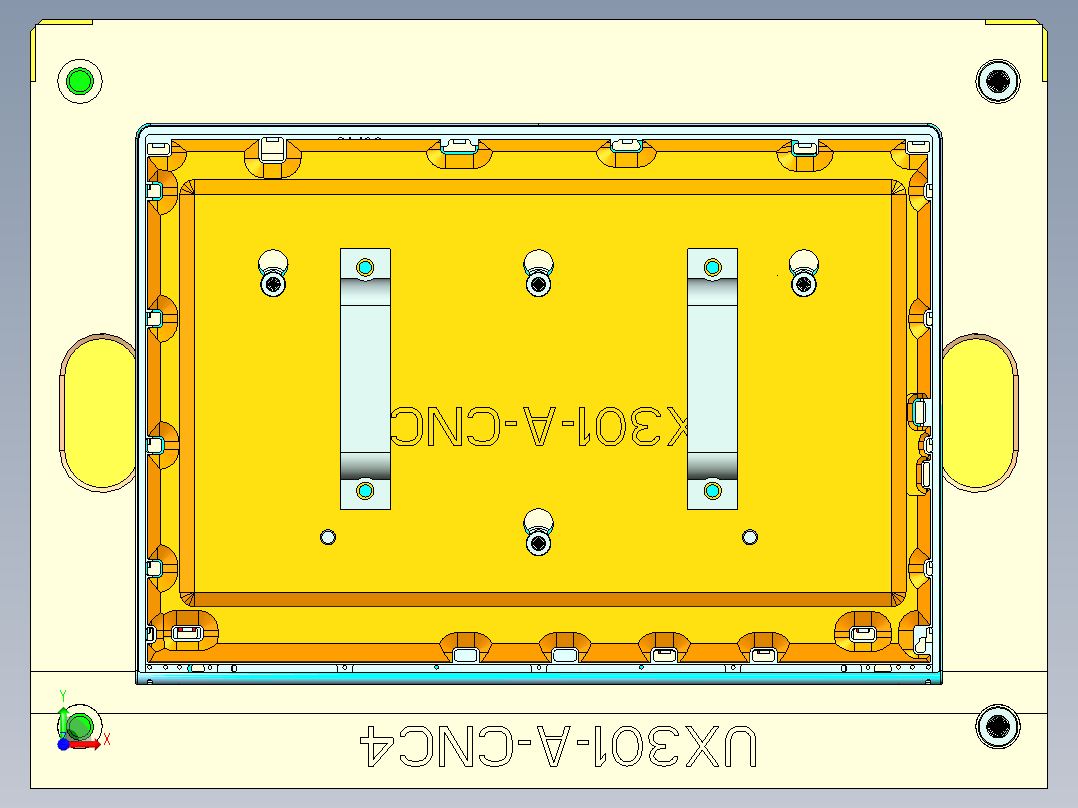 UX301-A-笔记本CNC工装夹具三维模型CNC4-8-15前视图