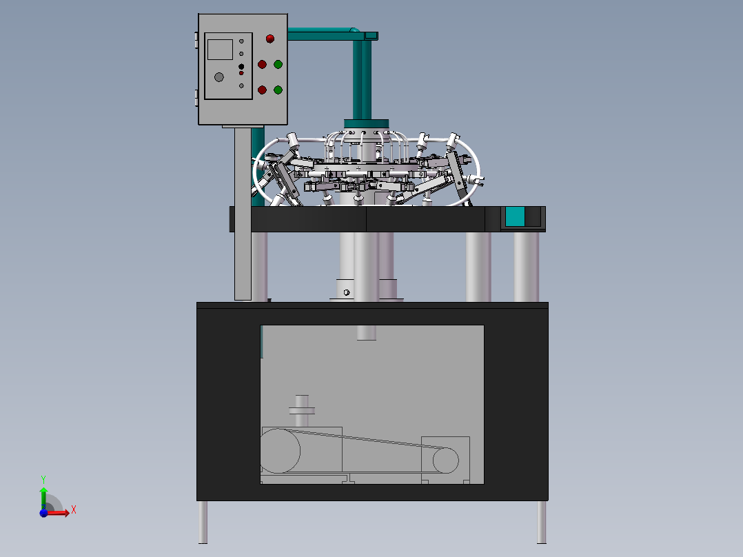 自动点胶贴标机sw17可编辑前视图