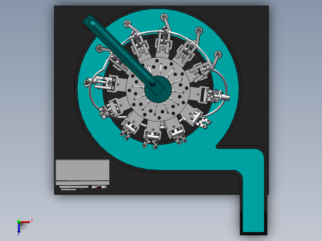 自动点胶贴标机sw17可编辑俯视图