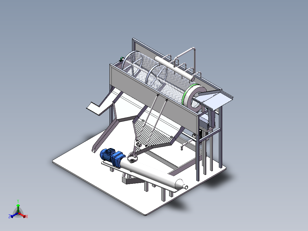 混凝土分离机sw18正等轴测图