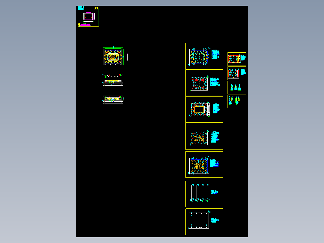 笔记本A面外壳65度弧度成型模具设计图