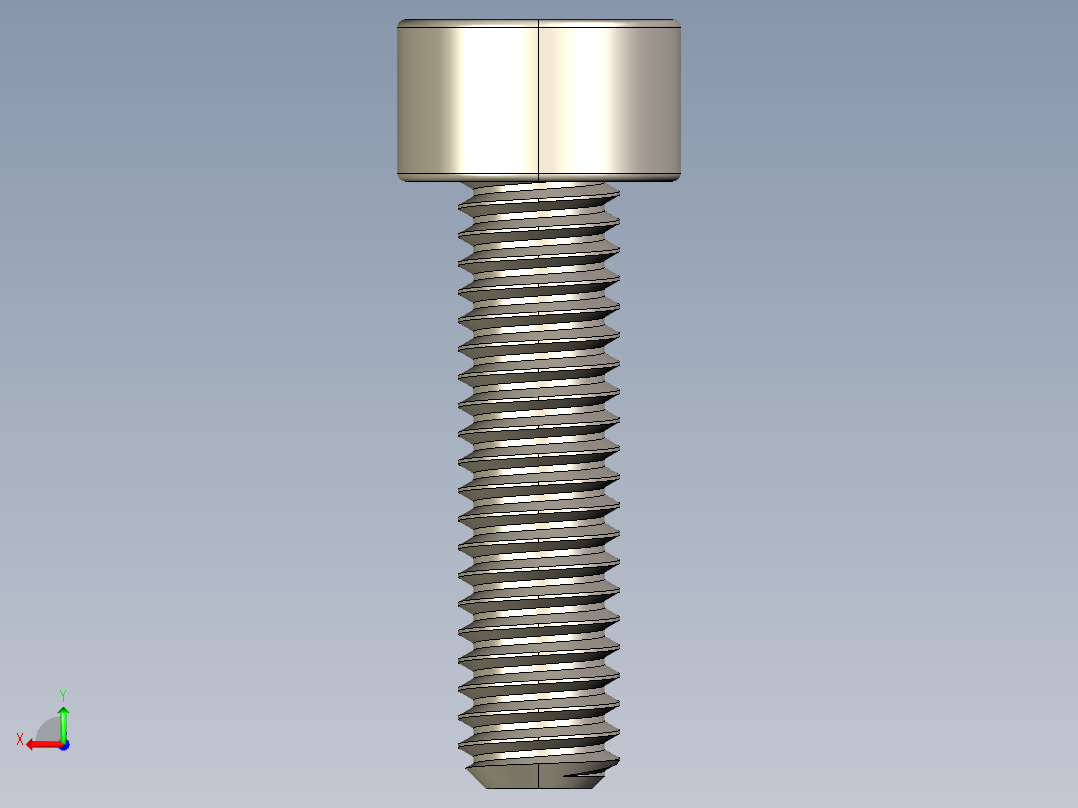 Screw_DIN_912_M4x15F_A2.STEP公制内六角螺钉后视图