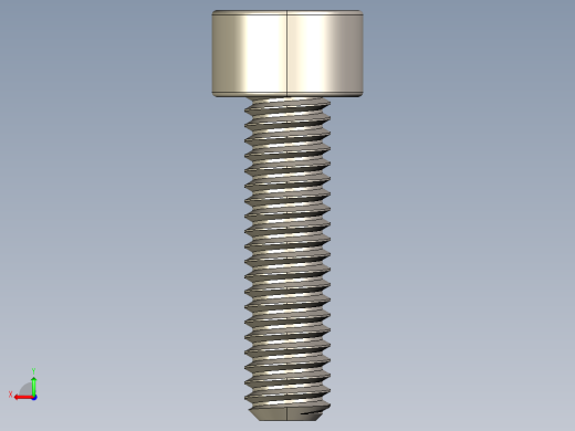 Screw_DIN_912_M4x15F_A2.STEP公制内六角螺钉后视缩略图