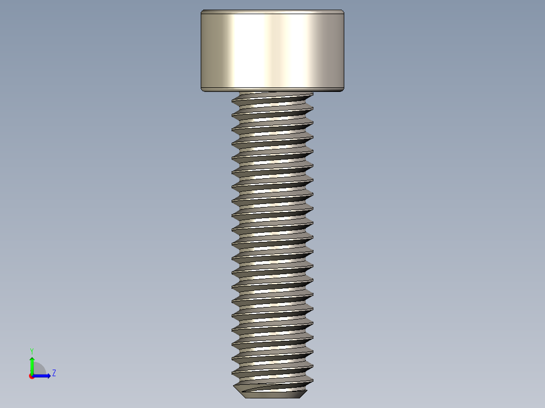 Screw_DIN_912_M4x15F_A2.STEP公制内六角螺钉左视图