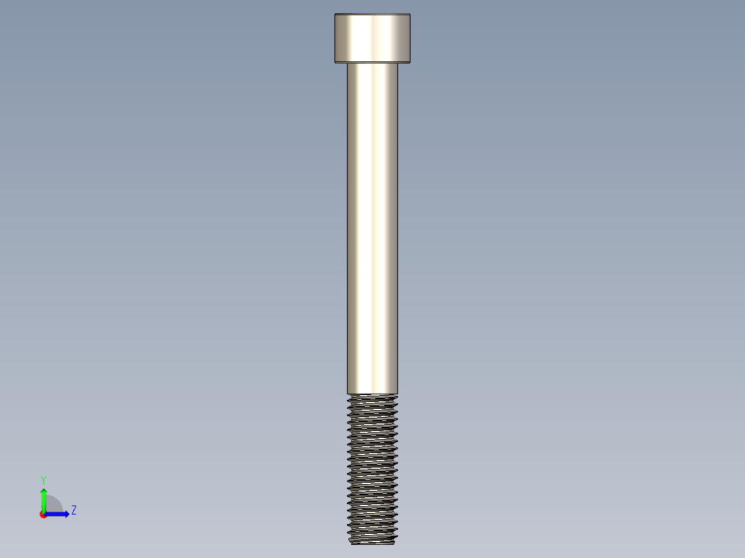 Screw_DIN_912_M12x115_A2.STEP公制内六角螺钉左视图