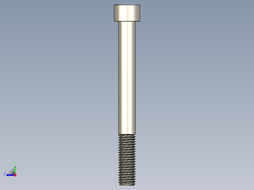 Screw_DIN_912_M12x115_A2.STEP公制内六角螺钉右视缩略图
