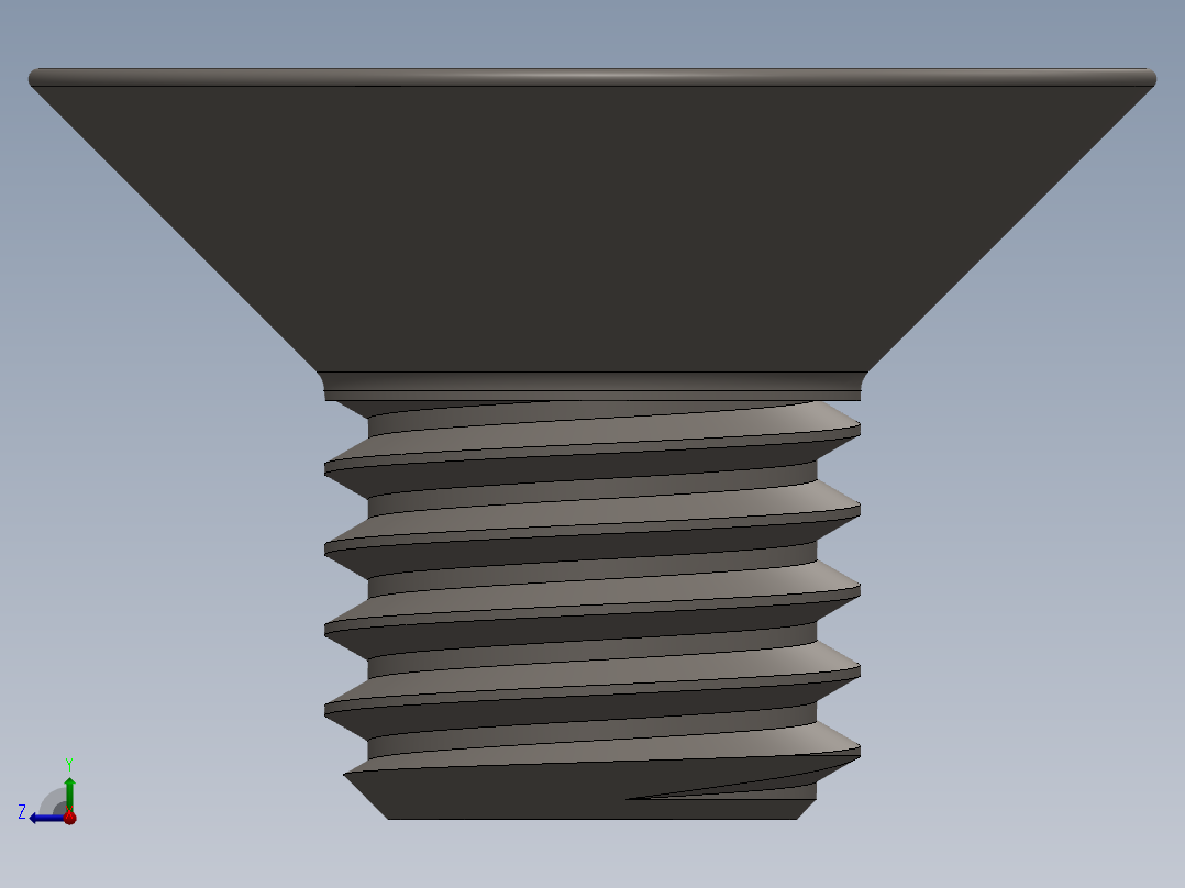 Screw_ISO_10642_M10x14_A2.SLDPRT右视图