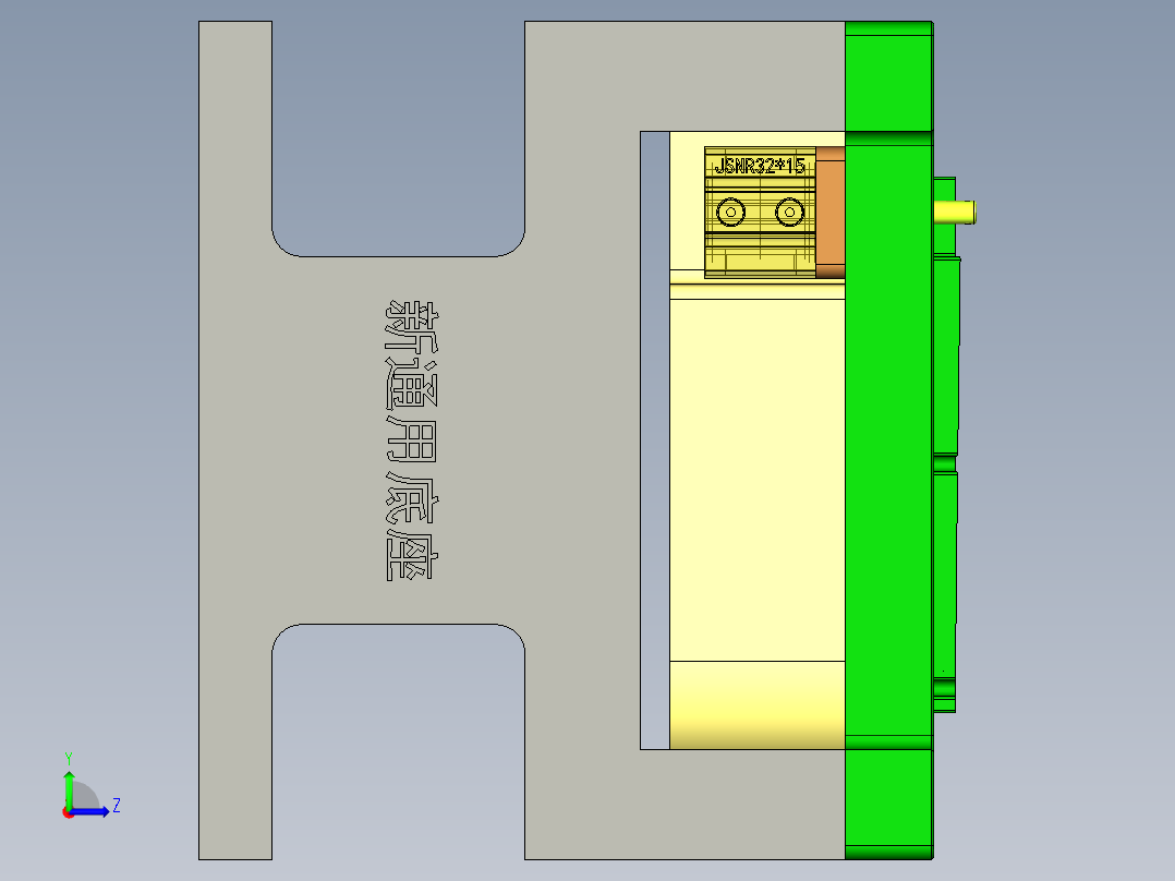 CKS-D-笔记本CNC工装夹具三维模型CNC3-201124左视图