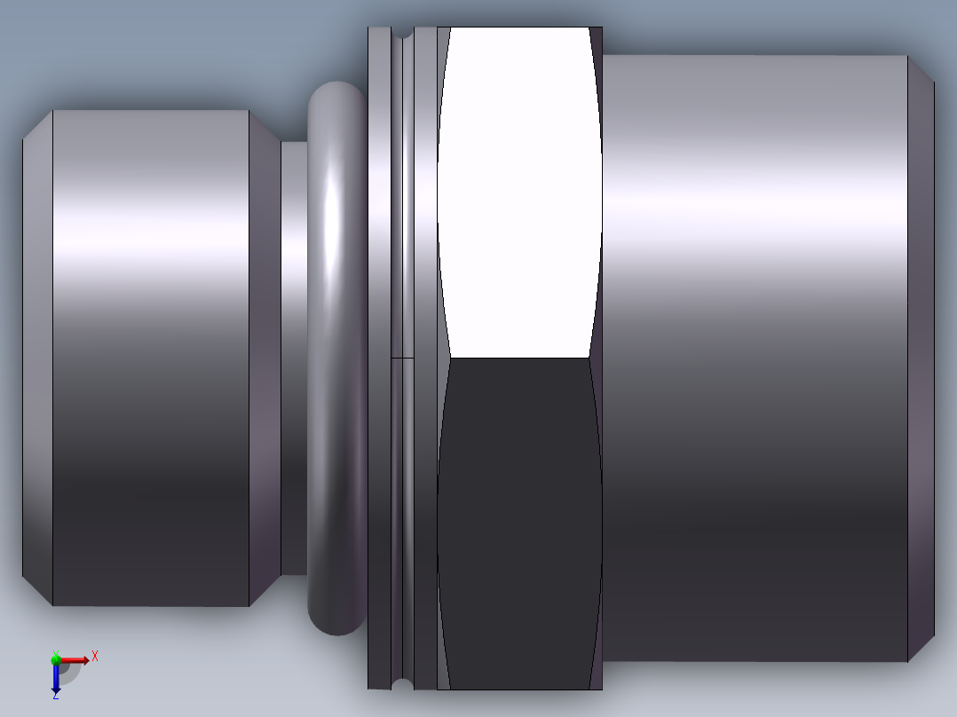 公制螺纹O圈密封、1CH-22-18俯视图