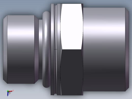 公制螺纹O圈密封、1CH-22-18俯视缩略图