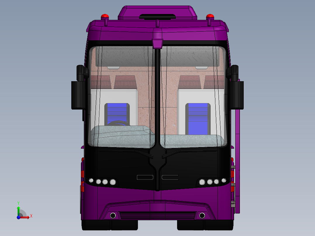 客车、公交车(50)前视图