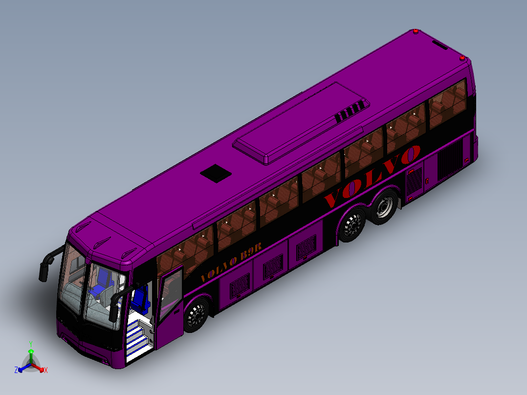 客车、公交车(50)正等轴测图